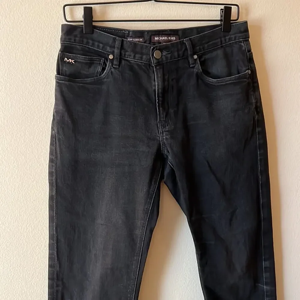 Michael Kors Grant Classic-Fit Stretch Faded Black Jeans 29/30